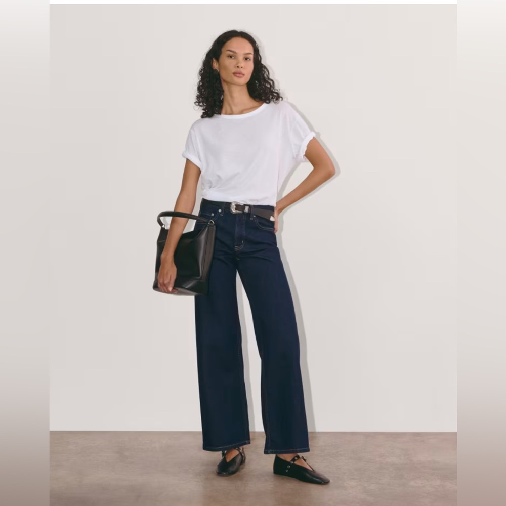 Everlane wide leg mid-rise jean